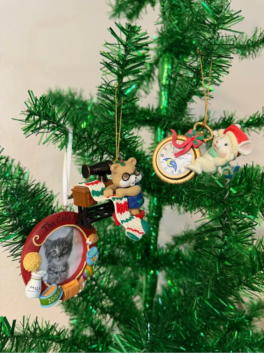Hallmark Westmar Ensco Animal Christmas Ornaments Medium Resin Set Of 3 Hanging